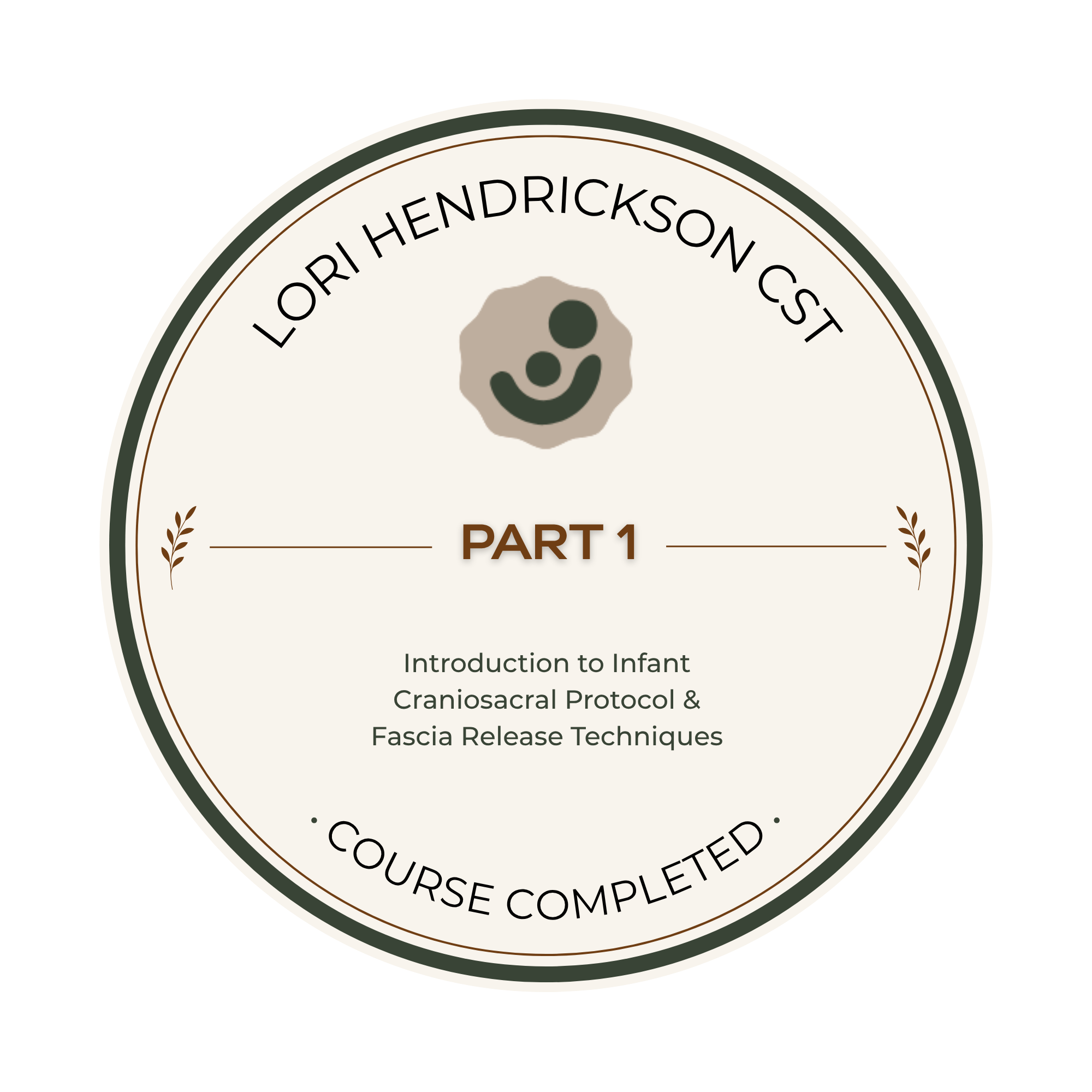 Dr. Corona craniosacral and fascia release training completion badge