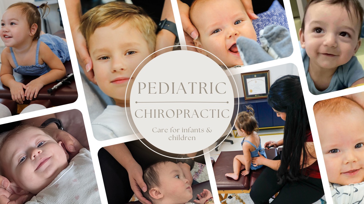 Babies and infants receiving gentle care from a certified baby chiropractor in Land O' Lakes